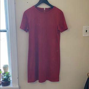 Zara suede T-shirt dress